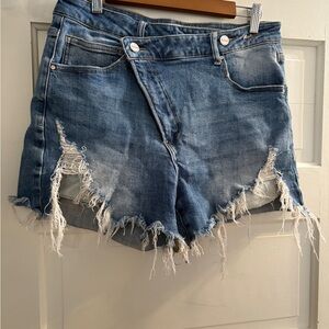 RISEN JEANS Denim Shorts with cross fly